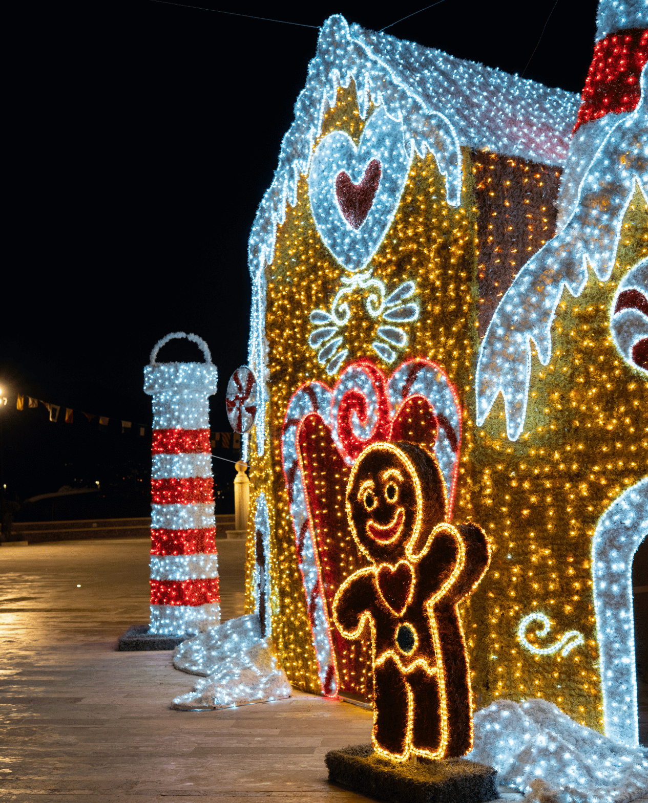 Installazione luminosa urbana Meta Lux per un progetto internazionale